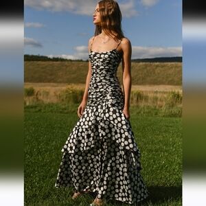 Anthropologie Hutch PolkaDot Black Dot Dress Sz 4